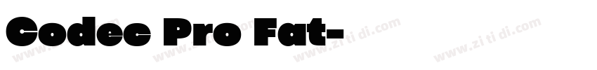 Codec Pro Fat字体转换